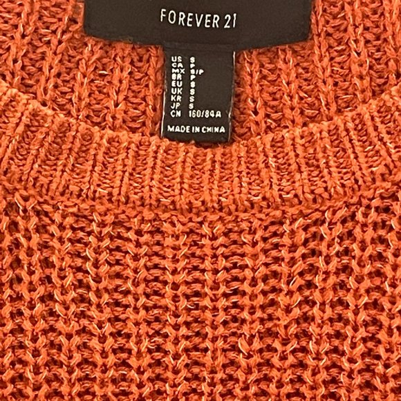 Fall, Burnt Orange Forever 21 Sweater - Picture 4 of 5